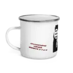 fmjb-white-enamel-12oz-camping-mug-comic-001-sketch-1 image 3 left
